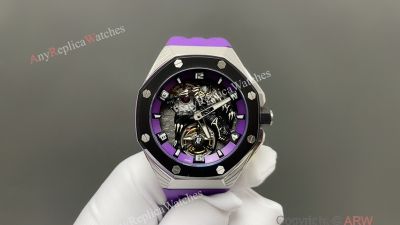 LS. Factory Audemars Piguet Royal Oak Concept 43mm Tourbillon Movement Black Panther  Watch